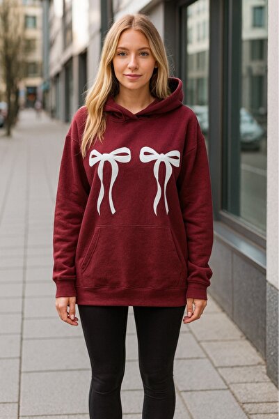 KOZİA OUTDOORS Hanorac de bază pentru femei cu imprimeu cu panglici