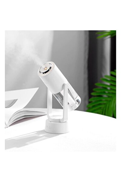 Flippy Φορητός υγραντήρας αέρα με υπερήχους, δεξαμενή 200ml, με αρνητικά ιόντα, 7χρωμη λυχνία LED, 360 μοιρών, λευκό