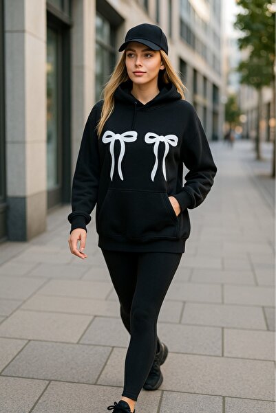 KOZİA OUTDOORS Γυναικείο φούτερ με κουκούλα και στάμπα κορδέλας