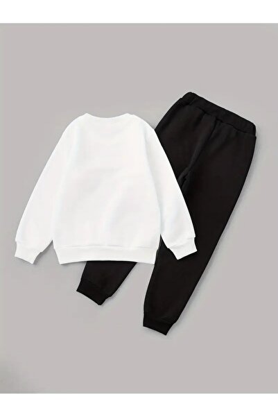 buendiakids Girls/Boys Brooklyn Heart Printed Crew Neck Sweatpants Set