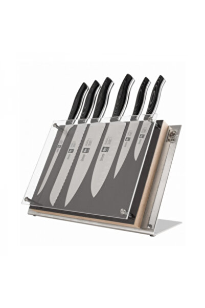 ICEL Set de 6 cuțite profesionale cu suport magnetic, Douro Gourmet