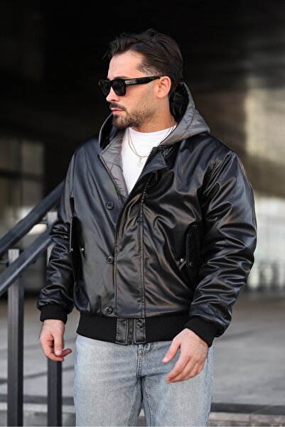 RHONES ΑΝΔΡΙΚΟ ΔΕΡΜΑΤΙΝΟ ΠΑΛΤΟ ΔΙΠΛΗΣ ΠΛΕΥΡΑΣ