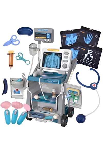 SOLTOY Jucarie de rol Carucior medical SOLTOY® Medical Cart cu ecran portabil, stetoscop, termometru
