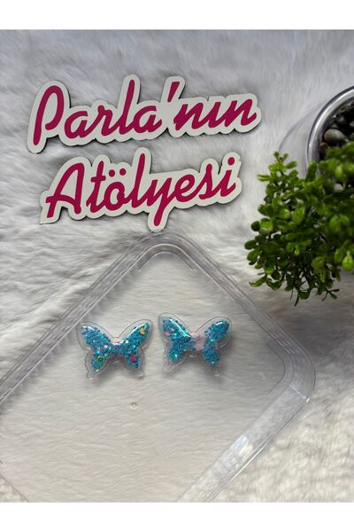 SOFT 2 bucăți de agrafe pentru fete în formă de fluture cu stele care dansează