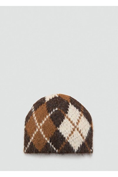 MANGO Woman Baklava desenli şapka