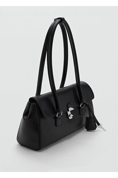 MANGO Woman City kapaklı omuz çantası