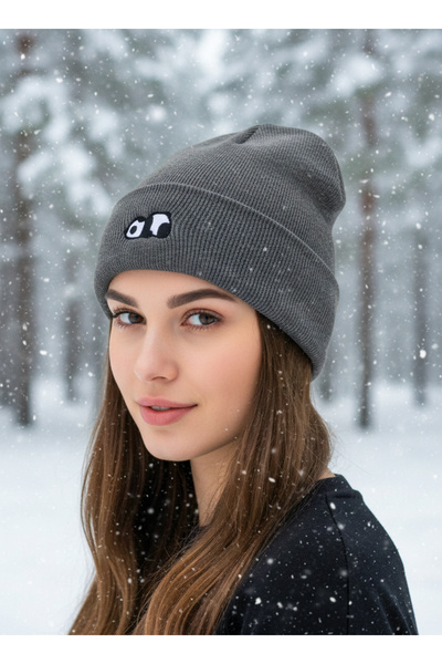 CAP BROS Cute Panda Embroidered Soft Beanie