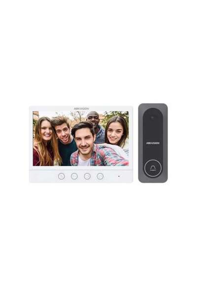 EZVIZ 4-wire intercom with bell and Hikvision color camera