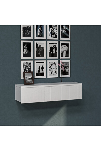 Barida Sanat Konsol Tek Büyük Çekmeceli | Dresuar | Duvara Monte MDF Ahşap Raf | Makyaj Masası 55cm uzunluk