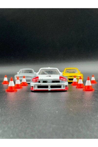 3D Atelier 1:64 Ölçek Diaroma Trafik Aksesuarı Dubalar - Turuncu & Beyaz (10 Adet)