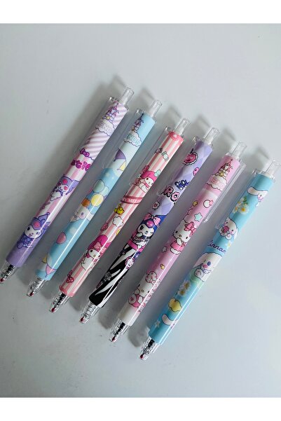 synshop Kuromi My Melodi Melody Cinnamoroll Hello Kitty Jel Tükenmez Kalem Se...