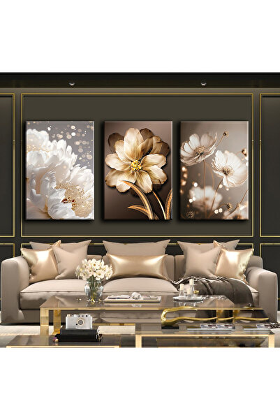 Harikabirev TABLO ELEGANT CU FLORI MOALE 02 | TABLO PE Pânză FĂRĂ CADRU 3L VEZI CZSDKYKNVS