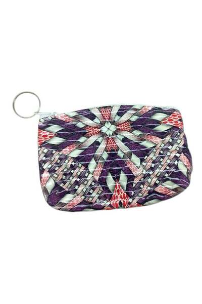 CASABA Coin Purse Keychain Mixed Pattern Multi-Colored