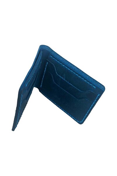 CASABA Handmade Genuine Crazy Leather Italian Model Wallet Turquoise