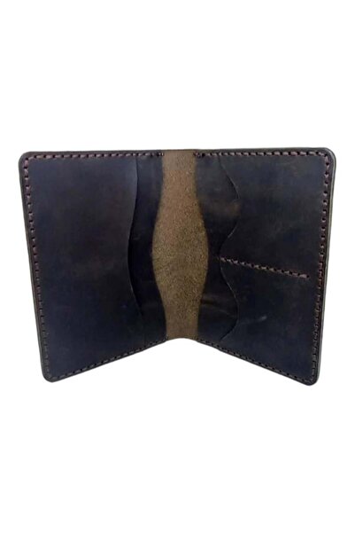 CASABA حافظة جواز سفر مصنوعة يدويًا من الجلد الطبيعي باللون البني