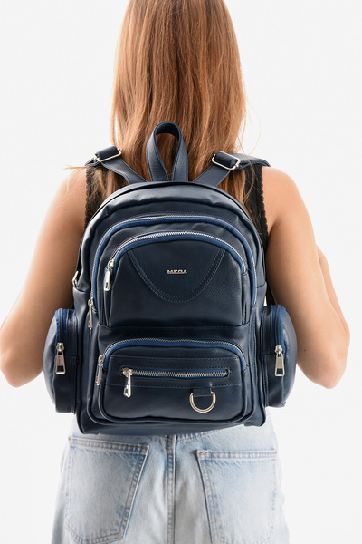 YOGII Rucsac impermeabil cu mai multe compartimente din piele artificială pen...