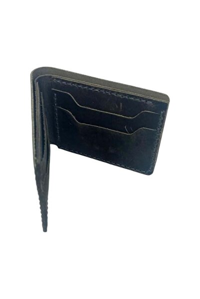 CASABA Handmade Genuine Crazy Leather Italian Model Wallet Gray