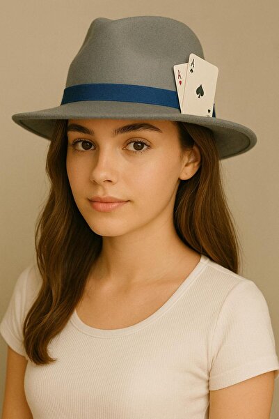 Melik şapka Winter Cashmere Fedora Panama Hat (Custom Design)