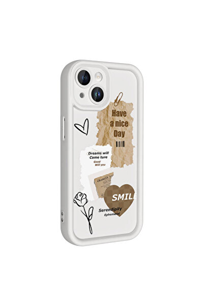 ECRUZ غطاء حماية للكاميرا لهاتف iPhone 14 مطبوع على السطح الخلفي غطاء أنيق من...