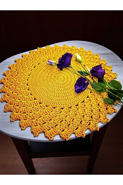 Örgü Sanatı DilekÇak El Örgüsü Polyester Soft Makrome Çarkıfelek Supla, Dekor...