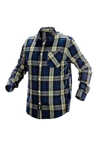 JollyMag Camasa de lucru bumbac, albastru-verde-negru, model Camo, marimea L/...