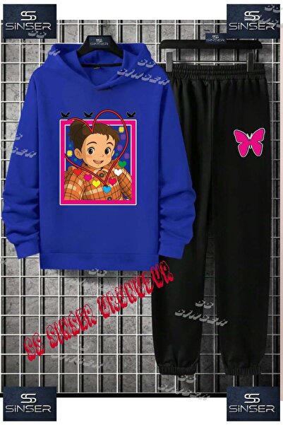 SS SİNSER Детски унисекс комплект с качулка и специален принт „CRN GIRL HEART“