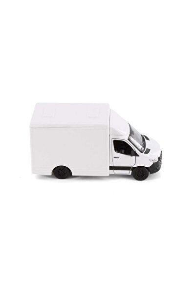 Mıncır Shop Mercedes-Benz Sprinter Die-Cast Pickup Truck – Pull and Go with Opening Doors 1:48 White Color