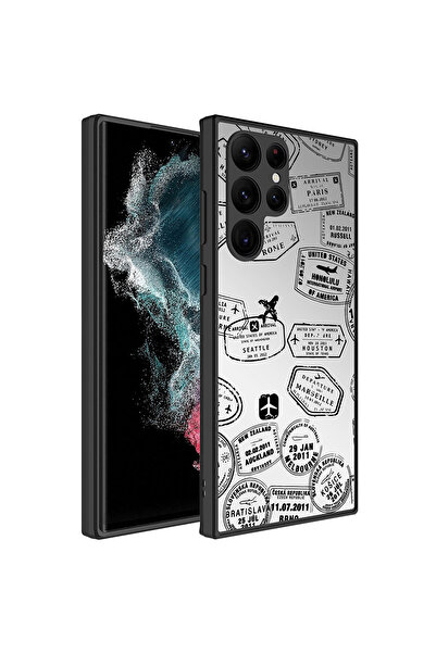 ECRUZ حافظة ECRZ اللامعة ذات النمط المرآةي المتوافقة مع هاتف Galaxy S22 Ultra...