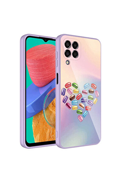 ECRUZ حافظة هاتف Galaxy M33 مصنوعة من السيليكون الصلب المزخرف وغطاء إيبوكسي E...