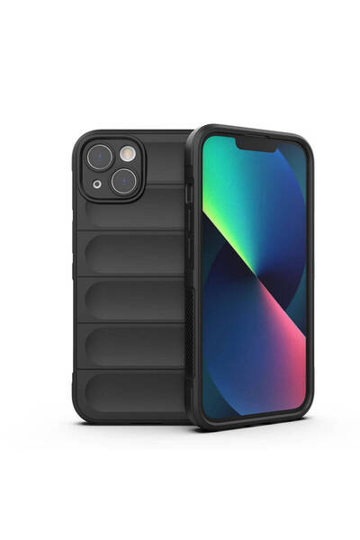 ECRUZ غطاء حماية لهاتف iPhone 13 من السيليكون العرقي ECRZ مع تصميم سطح خلفي م...