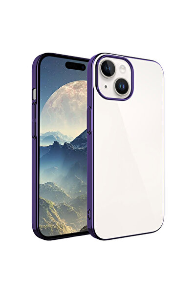 ECRUZ حافظة ECRZ Riksos متوافقة مع هاتف iPhone 15 Plus مع إطار ملون من البلاس...