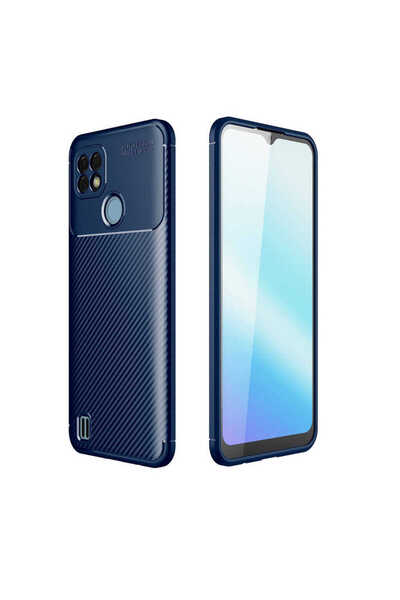 ECRUZ غطاء حماية سيليكون ECRZ من Realme C21 - أزرق داكن