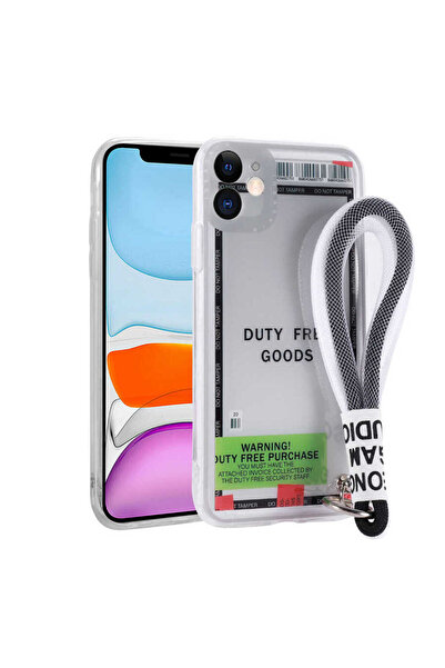 ECRUZ حافظة سيليكون ECRZ Astana متوافقة مع هاتف iPhone 11 مع حزام يد منقوش - ...