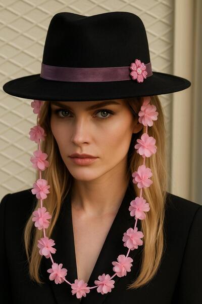 Melik şapka Winter Cashmere Fedora Panama Hat (Custom Design)