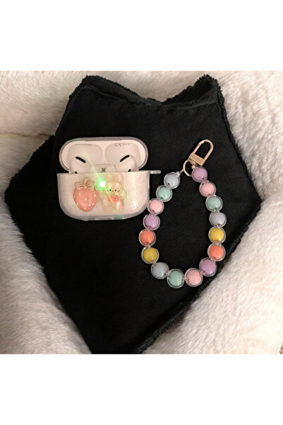 Airpods Sevimli Çilek & Tavşan Desenli Kılıf Pro 2