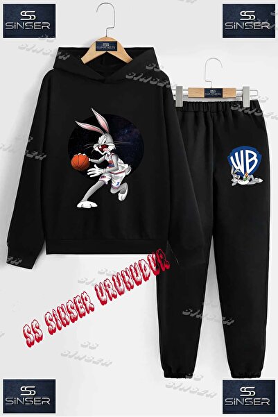 SS SİNSER Детски унисекс комплект от тренировъчен костюм с качулка и специале...