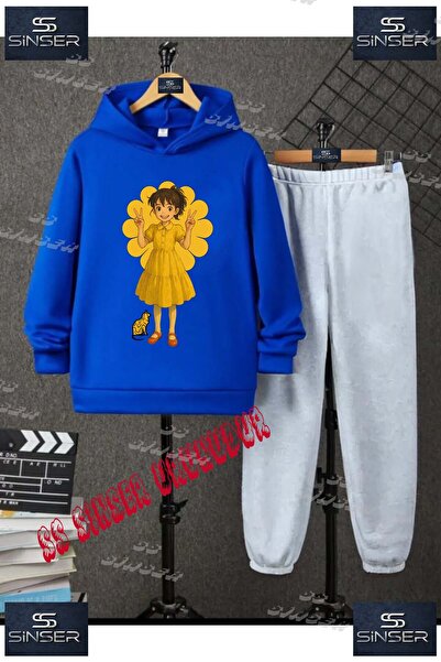 SS SİNSER Παιδικό Unisex Σετ Φόρμας με Κουκούλα και Ειδική Στάμπα "HVN GIRL A...