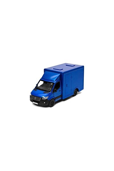 Mıncır Shop Mercedes-Benz Sprinter Die-Cast Pickup Truck – Pull and Go with Opening Doors 1:48 Blue Color