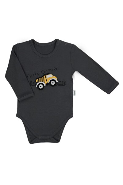 JollyMag Body cu maneca lunga (181101) Colectia "Big Trucks" Grafit Marimea 68