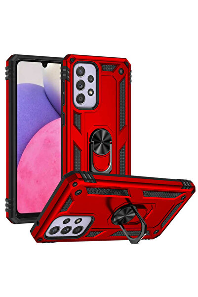 ECRUZ غطاء حماية لهاتف جالاكسي A33 5G طراز ECRZ فيجا - أحمر