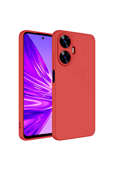 ECRUZ غطاء حماية لهاتف ريلمي سي55 إصدار إي سي آر زد مارا - أحمر
