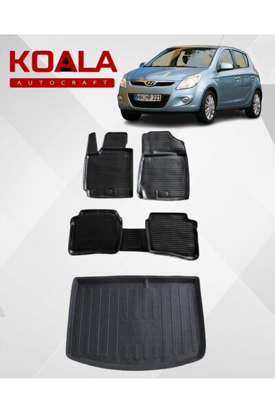 KoalaOtoTekstil Hyundai i20 (2009-2014) Ile Uyumlu-Araca Özel Paspas ve Bagaj...