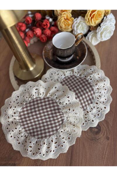 NURGİTA HOME Fisto Fırfırlı Duck Keten Kokteyl Peçete (2 adet)