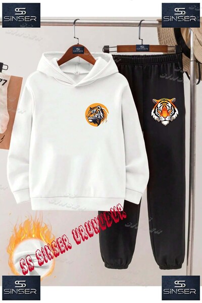 SS SİNSER Детски унисекс комплект от спортен екип с качулка и специален принт...