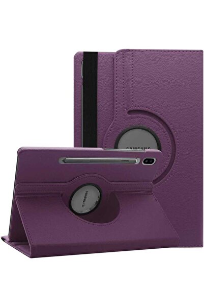 ECRUZ حافظة متوافقة مع جهاز Galaxy Tab S7 T870 مع حامل قابل للدوران - أرجواني