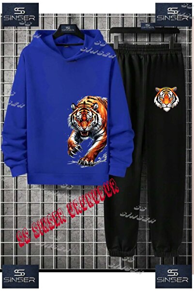 SS SİNSER Детски унисекс комплект от тренировъчен костюм с качулка и специале...