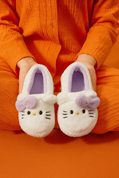 Behtah Kundura Mother-Daughter Combination Hello Patterned Ankle Boots Ultra-Light Comfortable Non-Slip Sole Slippers Home Boots Warm Wool