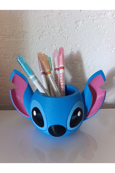 Mey3DDesign Stitch Kalemlik veya Saksı - Renki ve Çok Güzel