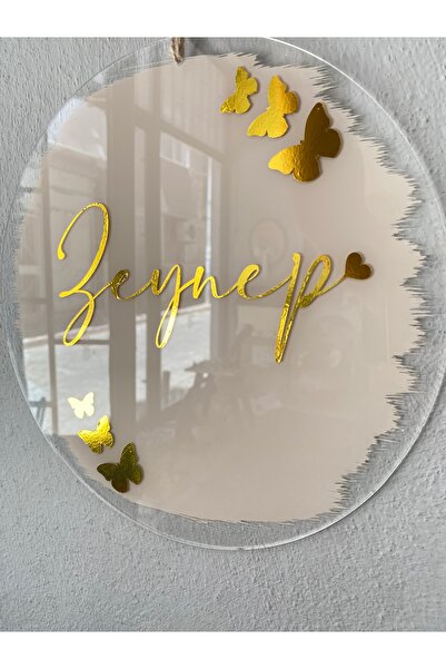 Zen Ahşap Tasarım Bebek Odası Kapı Süsü / Pileksi Kapı Süsü / isimli Kapı Süsü