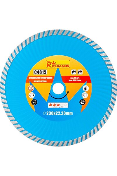 JollyMag Disc diamantat turbo, beton, taiere umeda si uscata, 230 mm/22.23 mm...